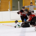 Northstars slip by Satellites 3-2 to claim a share of first place with Tofield