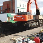Tofield’s main street tore up for new water and sewer lines – Two phase project will end with beautification including new sidewalks, benches, planters and paving