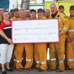 Tofield firefighters donate to worthy cause