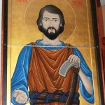Icon of St. Joseph the Worker on display church