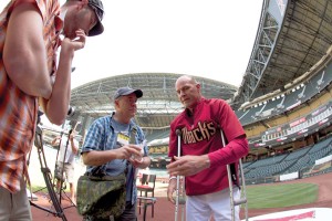 Ball-Francis Dameberger and baseball legend Kirk Gibson