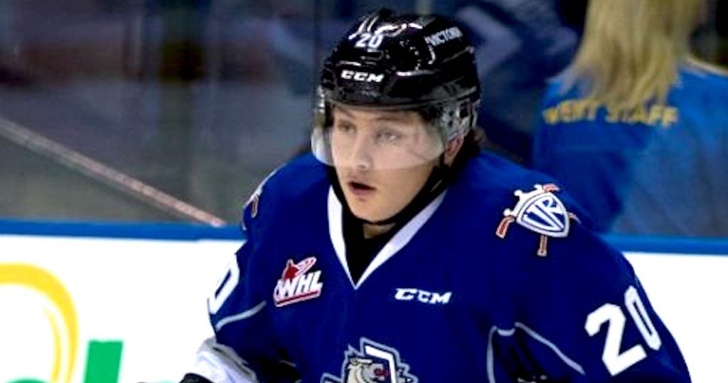16-year-old Ty Yoder from Tofield on 3-game point streak with WHL’s Victoria Royals