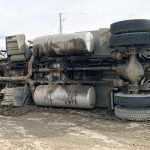Semi rollover on Monday afternoon shuts off Highway 14 temporarily