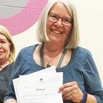 Tofield’s Lynne Langager recognized for her 10 years’ service at Roots of Empathy