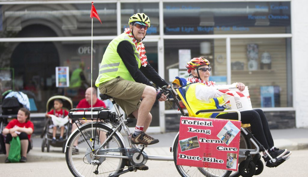 Tofield long-term care’s duet bicycle