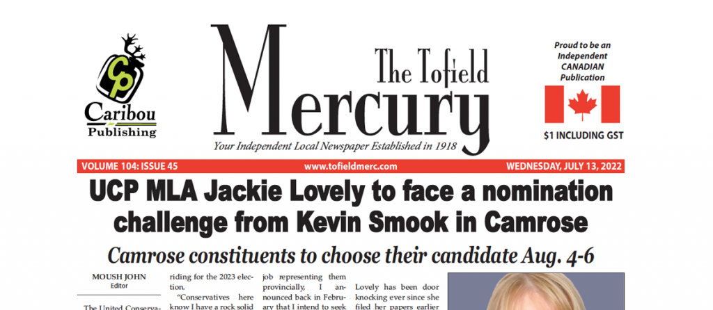 UCP race between incumbent MLA Jackie Lovely and Kevin Smook – on newsstands now!