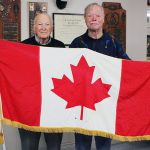Bringing home flag that flew at Normandy’s Juno Beach Centre