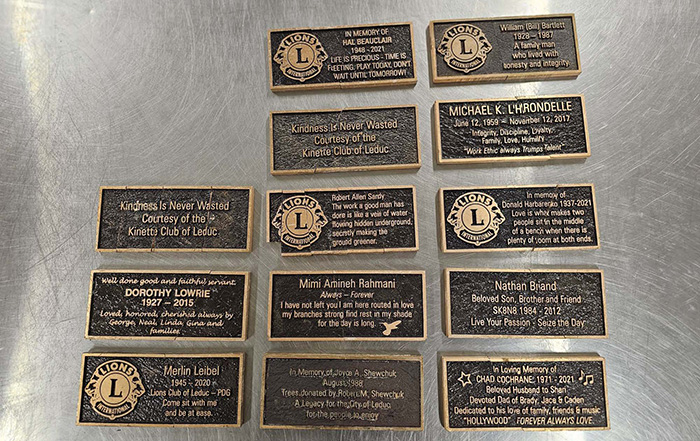 Leduc RCMP recover memorial plaques from benches in Leduc