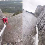 Video goes viral of rock climbing in Jasper gone wrong during rainstorm