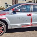 Red Deer RCMP respond to a report of hateful anti-Ukrainian vandalism to vehicle